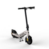 pure advance+ electric scooter platinum silver front side