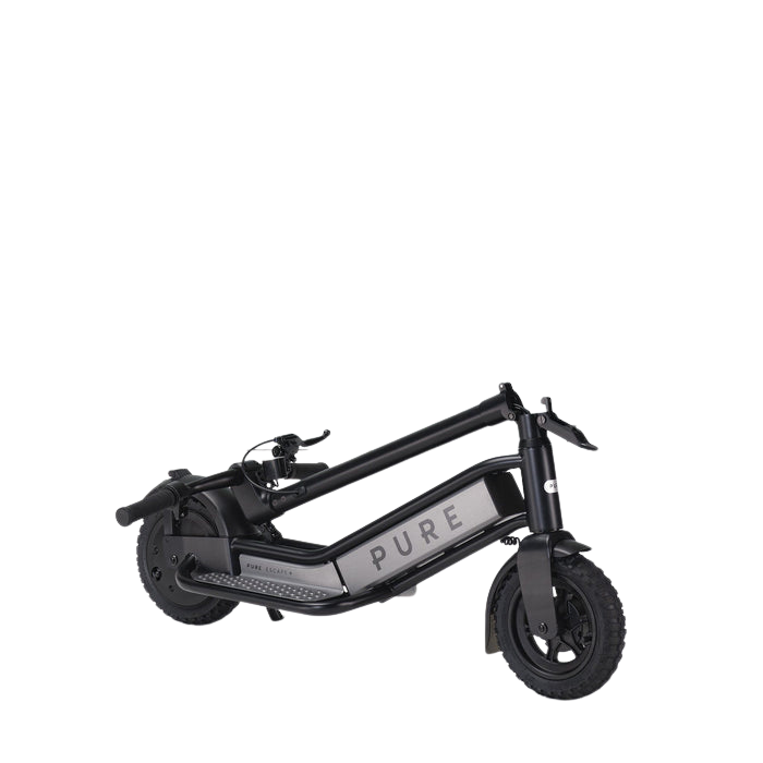 pure escape+ electric scooter black folded