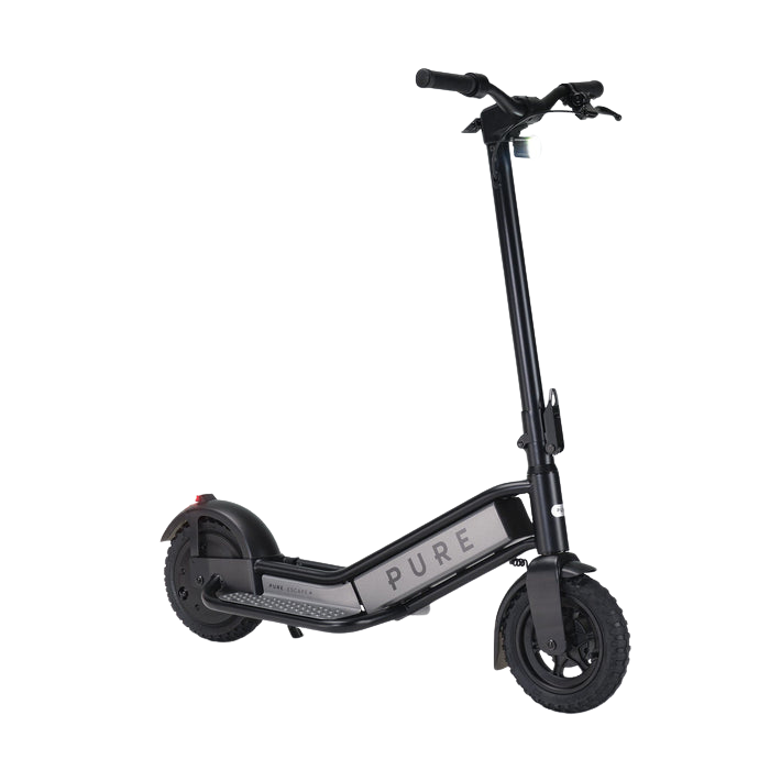 pure escape+ electric scooter black front side