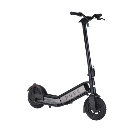 pure escape+ electric scooter black front side