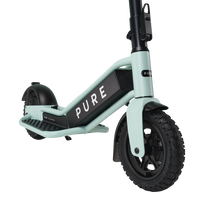 pure escape+ electric scooter green front side deck