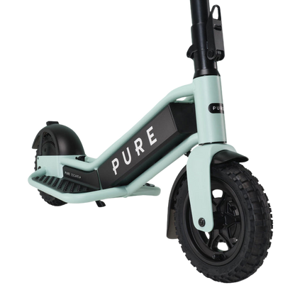pure escape+ electric scooter green front side deck