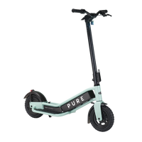 pure escape+ electric scooter green front side