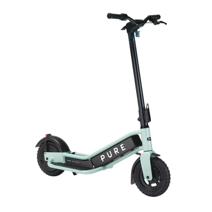 pure escape+ electric scooter green front side