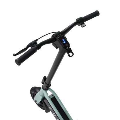 pure escape+ electric scooter green handlebar