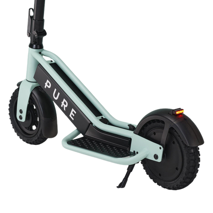 pure escape+ electric scooter green rear side deck