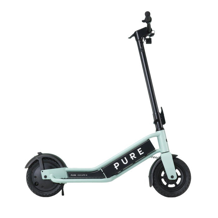 pure escape+ electric scooter green side
