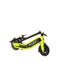pure escape+ electric scooter yellow folded