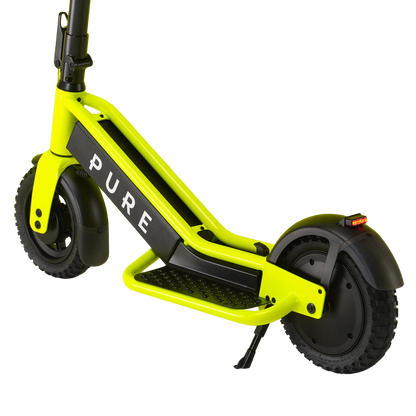 pure escape+ electric scooter yellow rear side deck