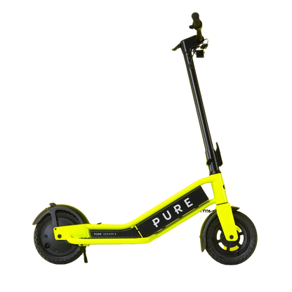 pure escape+ electric scooter yellow side