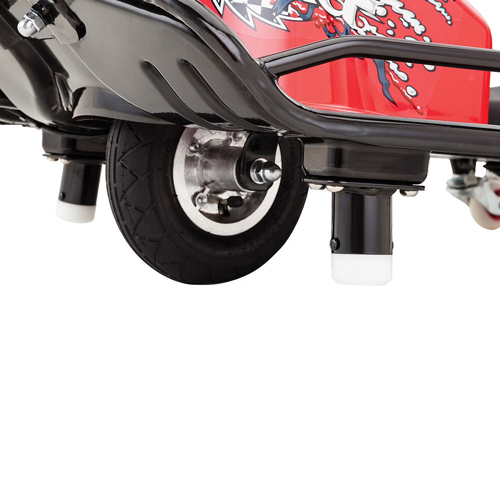 razor crazy cart black front tyre