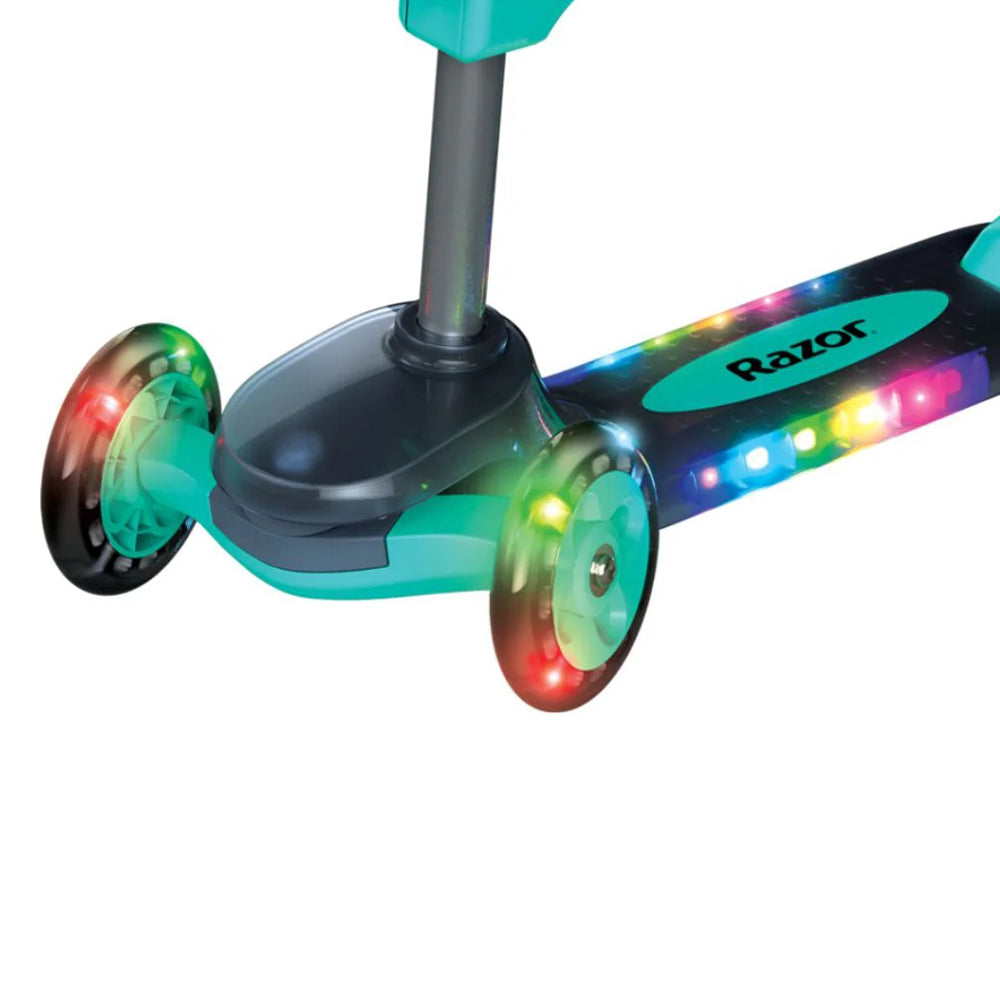 razor rollie dlx teal front deck