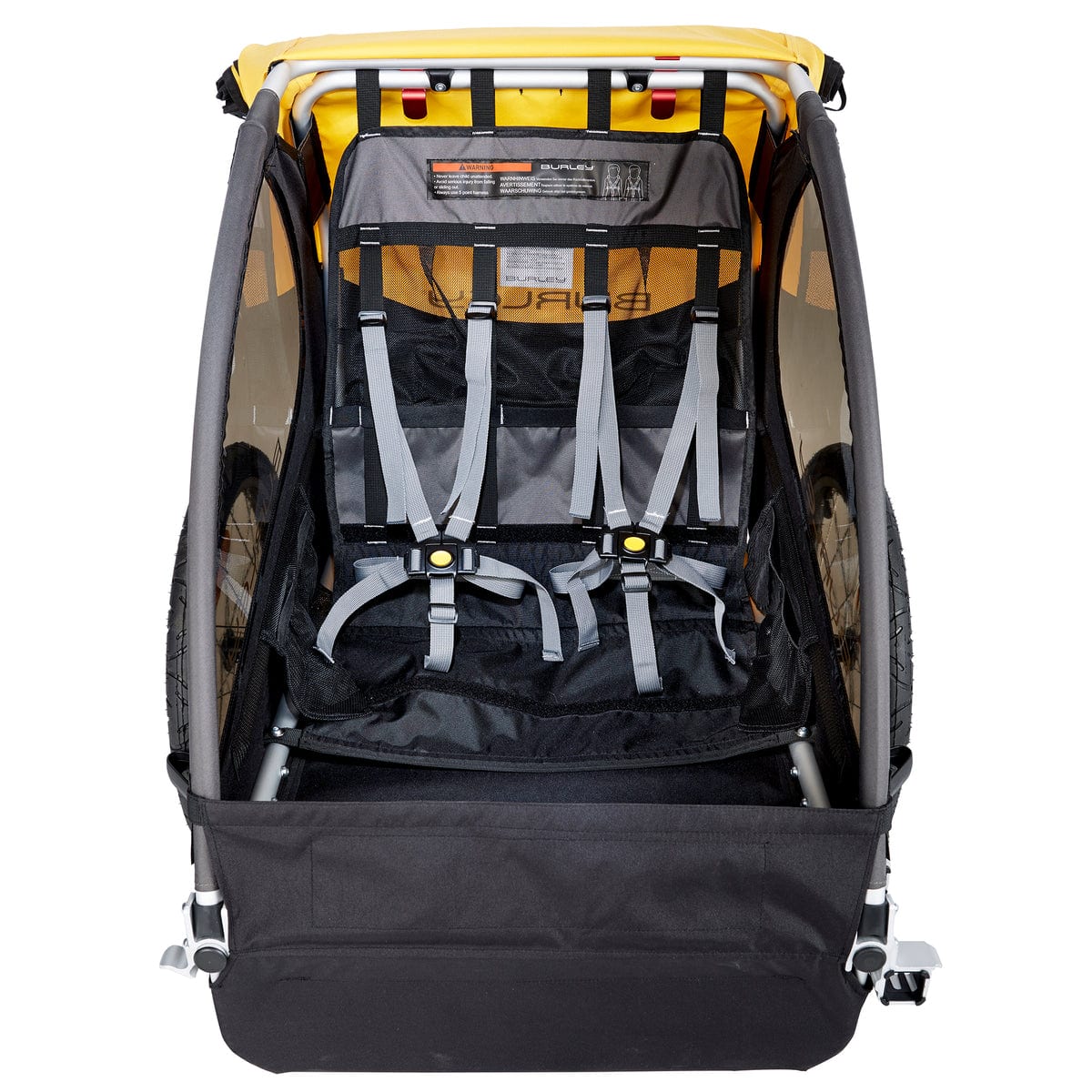 burley bee double bike trailer for kids