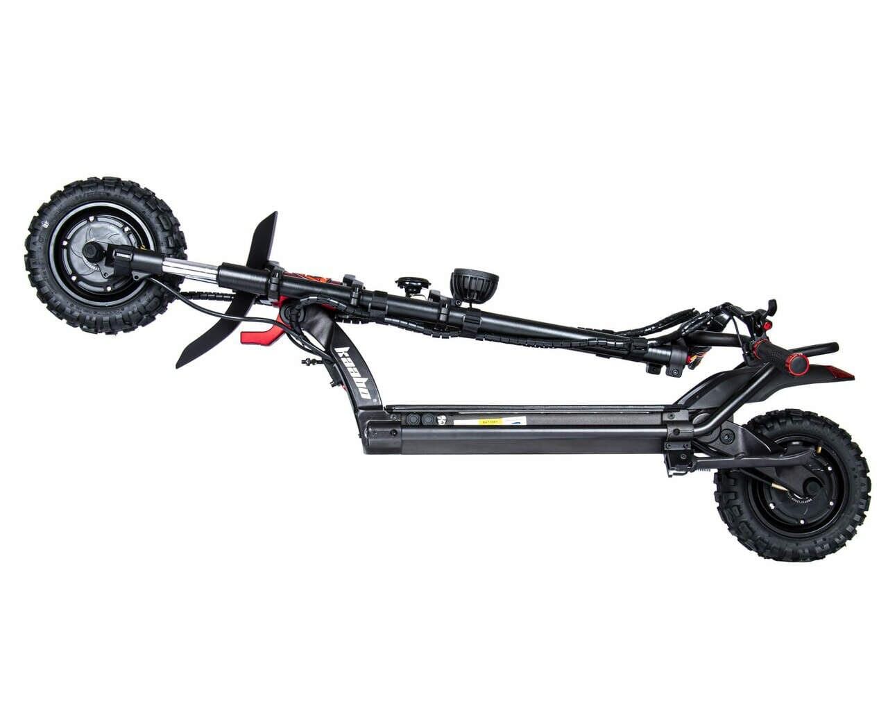 kaabo wolf warrior 11+ electric scooter folded